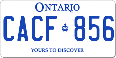 ON license plate CACF856