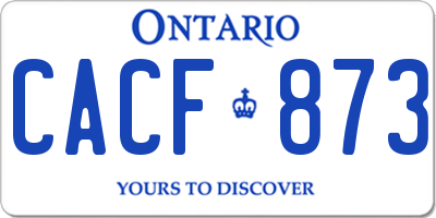 ON license plate CACF873