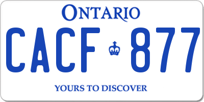 ON license plate CACF877