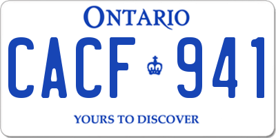 ON license plate CACF941