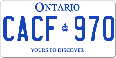 ON license plate CACF970