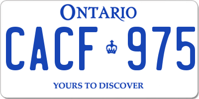 ON license plate CACF975