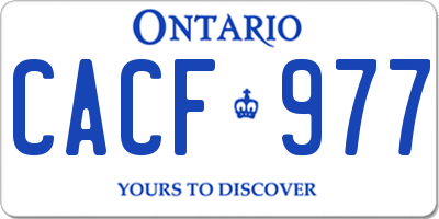 ON license plate CACF977