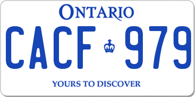 ON license plate CACF979