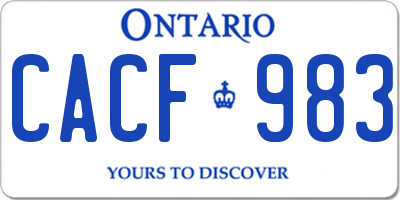 ON license plate CACF983