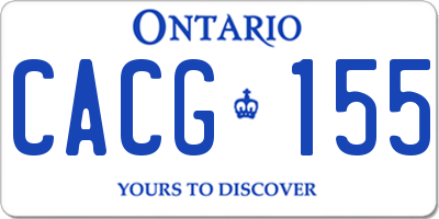 ON license plate CACG155