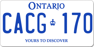 ON license plate CACG170