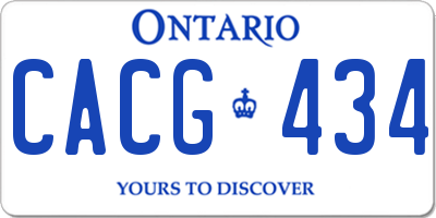 ON license plate CACG434