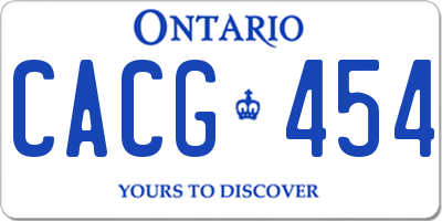 ON license plate CACG454