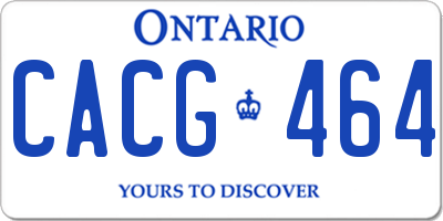 ON license plate CACG464