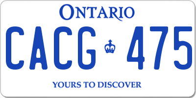 ON license plate CACG475