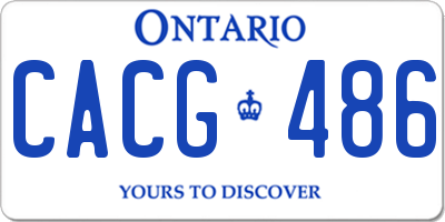 ON license plate CACG486