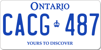 ON license plate CACG487