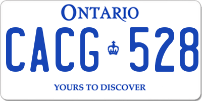 ON license plate CACG528