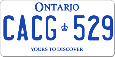 ON license plate CACG529