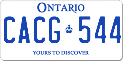 ON license plate CACG544