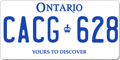 ON license plate CACG628