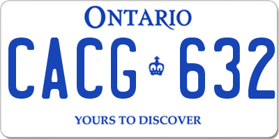 ON license plate CACG632