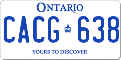 ON license plate CACG638