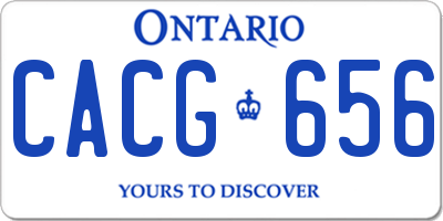 ON license plate CACG656