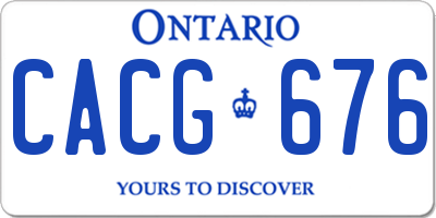 ON license plate CACG676