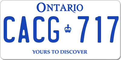 ON license plate CACG717