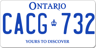 ON license plate CACG732