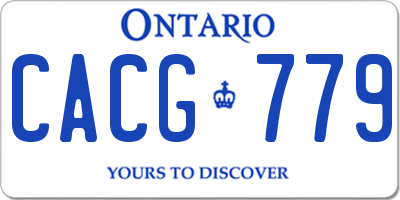 ON license plate CACG779