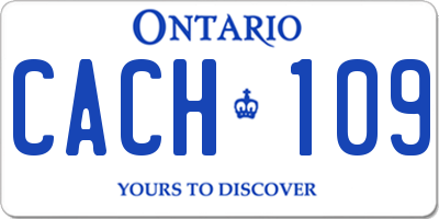 ON license plate CACH109