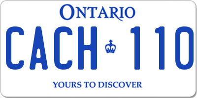 ON license plate CACH110