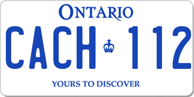 ON license plate CACH112