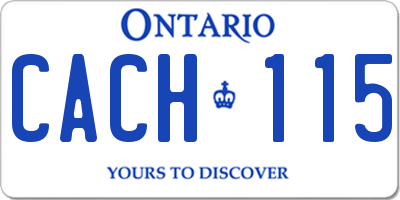 ON license plate CACH115