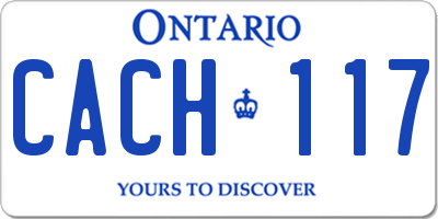 ON license plate CACH117