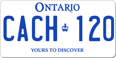 ON license plate CACH120