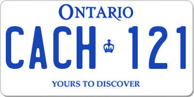 ON license plate CACH121