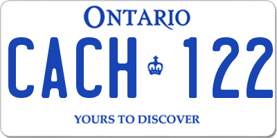 ON license plate CACH122