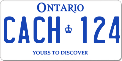 ON license plate CACH124