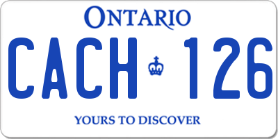 ON license plate CACH126