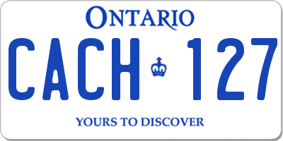 ON license plate CACH127