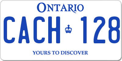 ON license plate CACH128