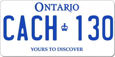 ON license plate CACH130