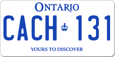 ON license plate CACH131