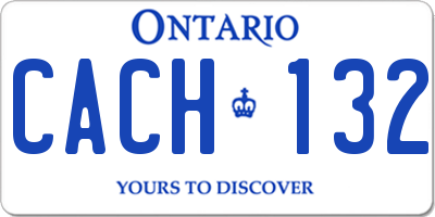 ON license plate CACH132