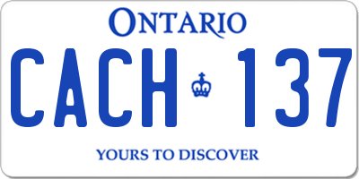 ON license plate CACH137