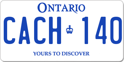 ON license plate CACH140