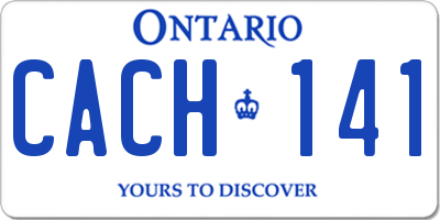 ON license plate CACH141