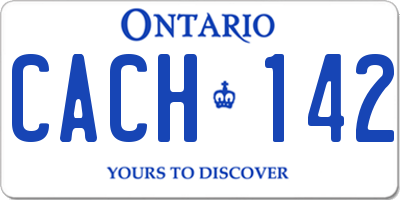 ON license plate CACH142