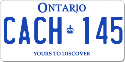 ON license plate CACH145