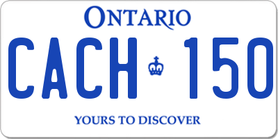 ON license plate CACH150