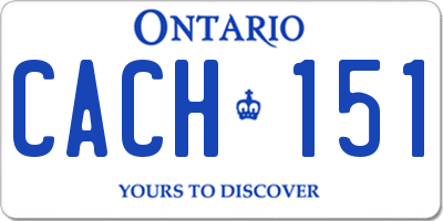 ON license plate CACH151